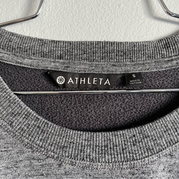 Athleta Heather Grey Crewneck Sweatshirt with Thumbholes - Picture 2 of 4